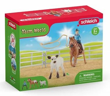 Schleich Farm World 42577 Kovbojská zábava s lasy / od 3 let