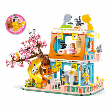 Sluban Girls Dream Holidays M38-B1089 Dům s devíti kočičkami / LEGO- kompatibilní / figurek|dílků: 1|521 / 6let