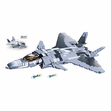 Sluban Model Bricks M38-B0931 Stíhací letoun Chengdu J-20 / LEGO - kompatibilní / Počet figurek|dílků: 1|926 / od 10 let