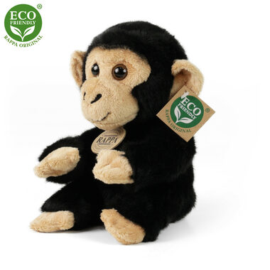 RAPPA Plyšová opice šimpanz sedící 18 cm / ECO-FRIENDLY / od 0 měsíců