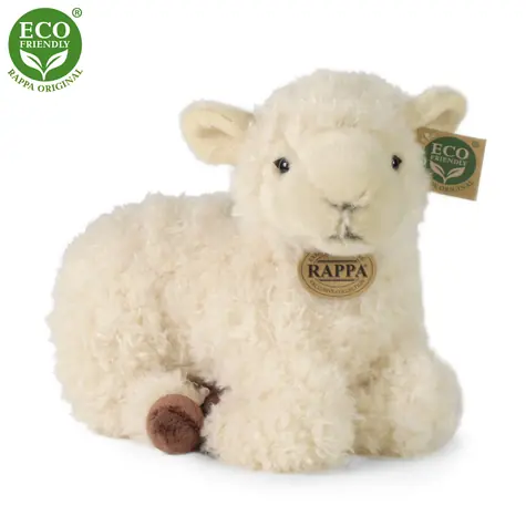 RAPPA Plyšová ovce ležící 25 cm / ECO-FRIENDLY / od 0 měsíců