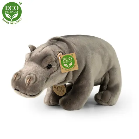 RAPPA Plyšový hroch stojící 30 cm / ECO-FRIENDLY / od 0 měsíců