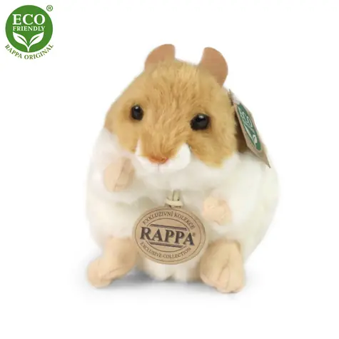 RAPPA Plyšový křeček 13 cm / ECO-FRIENDLY / od 0 měsíců