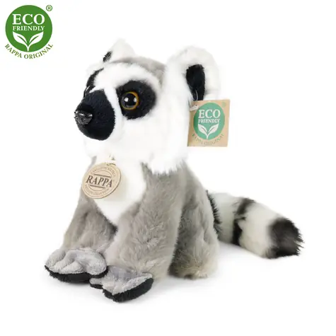 RAPPA Plyšový lemur sedící 18 cm / ECO-FRIENDLY / od 0 měsíců