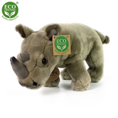 RAPPA Plyšový nosorožec stojící 23 cm / ECO-FRIENDLY / od 0 měsíců