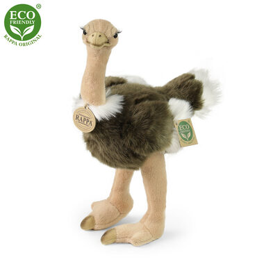 RAPPA Plyšový pštros emu 32 cm / ECO-FRIENDLY / od 0 měsíců