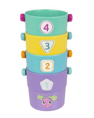 Playgro - Počítání s barevnými skládacími kyblíčky / od 12 měsíců