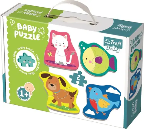 Trefl Baby - Puzzle - Zvířata / 4 x 2 dílky / věk 1+