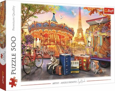 Trefl - Puzzle - Prázdiny v Paříži / 500 dílků / 48 x 34 cm / věk 10+
