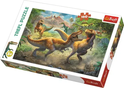 Trefl - Puzzle - Dinosauří souboj / 160 dílků / 41 x 27.8 cm / věk 6+