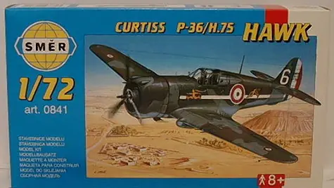 Směr Curtiss P-36/H.75 Hawk / Plastikový model / 1:72 / 44 dílků / od 8 let