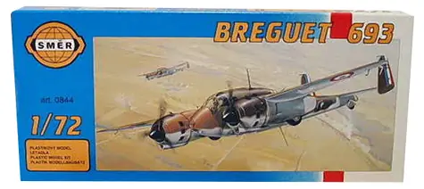 Směr Breguet 693 / Plastikový model / 1:72 / 56 dílků / od 8 let