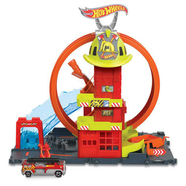 Mattel Hot Wheels HKX41 City super hasičská stanice se smyčkou / od 4 let