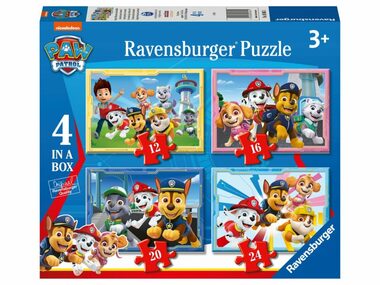 Ravensburger - Puzzle - Tlapková patrola 4v1 / 12+16+20+24 dílků / od 3 let