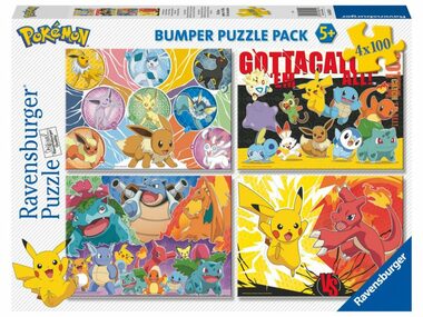 Ravensburger - Puzzle - Pokémon - 4x100 dílků / od 5 let