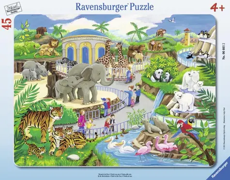 Ravensburger - Puzzle - Návštěva v ZOO / 45 dílků / od 4 let