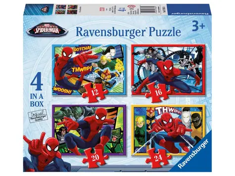 Ravensburger - Puzzle - Disney: Spider-man / 12+16+20+24 dílků / od 3 let
