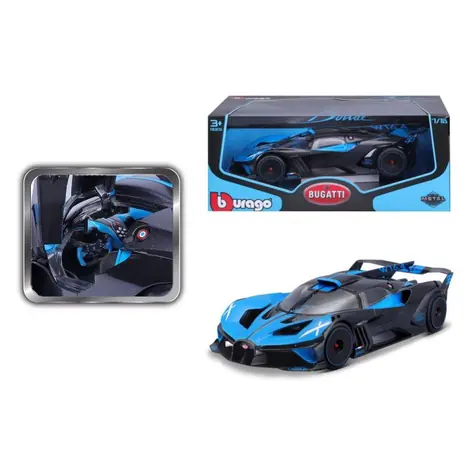 Bburago TOP Bugatti Bolide Blue/Black / měřítko 1:18 / od 3 let / Modrá/Černá