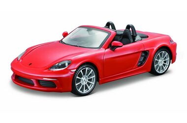 Bburago Plus Porsche 718 Boxster Orange / měřítko 1:24 / od 3 let / Červená