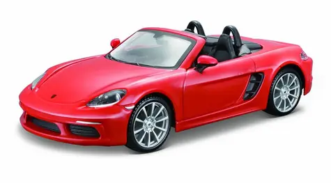 Bburago Plus Porsche 718 Boxster Orange / měřítko 1:24 / od 3 let / Červená