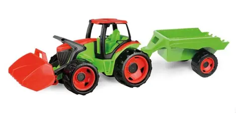 Lena Traktor se lžící a s vozíkem červeno zelená / od 3 let