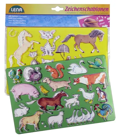 Lena Kreslící šablony ( koně kočky) / od 3 let
