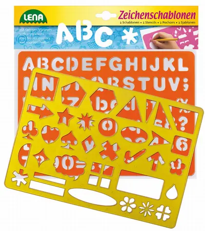 Lena Kreslící šablony (symboly písmena) / od 3 let