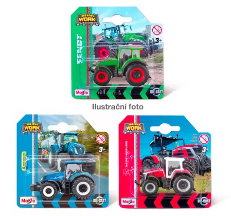 Maisto Mini Work Machines 3 Tractors - Mix / od 3 let