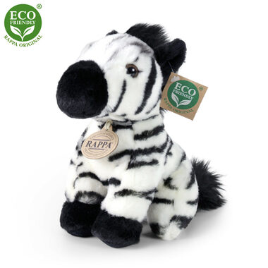 RAPPA Plyšová zebra sedící 18 cm / ECO-FRIENDLY / od 0 měsíců