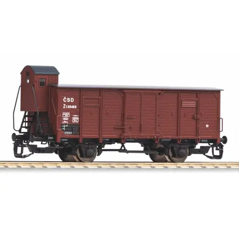 Piko 47763 Krytý vagón G02 s kabinou brzdaře ČSD III / Měřítko:TT (1:120) / Rádius: 287 mm / 14 let 