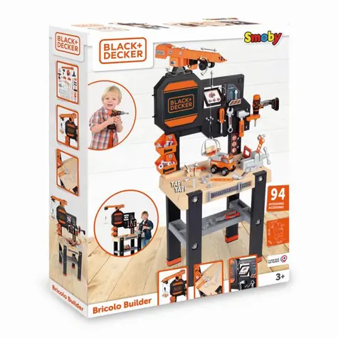 Smoby B&D Velká pracovní dílna s jeřábem / od 3 let