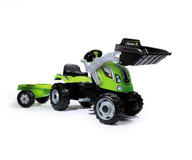 Smoby Šlapací traktor Farmer Max se lžící a vozíkem / od 3 let