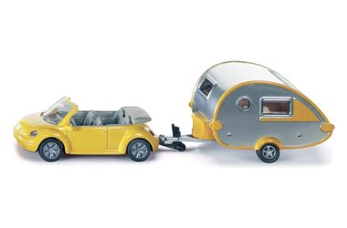 SIKU Blister - osobní automobil s obytným přívěsem / od 3 let