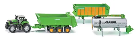 SIKU Farmer - Traktor Deutz se sadou přívěsů Joskin / 1:87 / od 3 let