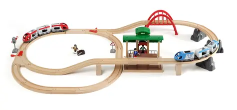 BRIO Vláčkodráha velká s výhybkami a nástupištěm 42 dílů / od 3 let