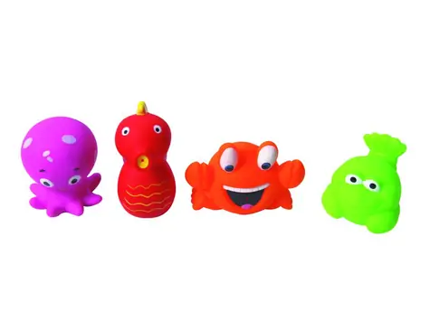 Ludi Hračky do vody mořské potvůrky 4ks / od 10 měsíců