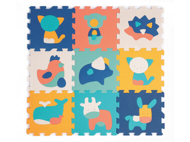 Ludi Puzzle pěnové 90x90 cm Zvířátka / od 10 měsíců