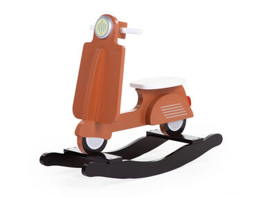Childhome Houpací skútr dřevěný Rust Black / 70 x 25 x 57 cm / od 12 do 30 měsíců / nosnost 15 kg