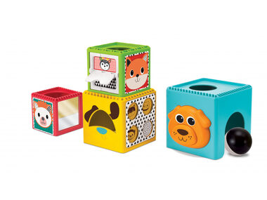 B-KIDS Skládací kostky Busy Baby Stackers / od 9 měsíců