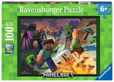 Ravensburger - Puzzle - Minecraft: Monstra z Minecraftu / 100 dílků / od 6 let
