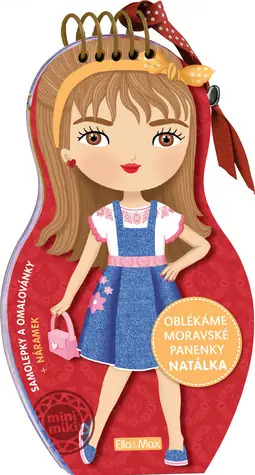 Presco Group Ella&Max Oblékáme moravské panenky NATÁLKA - Omalovánky / Jazyková verze: CZ / od 3 let