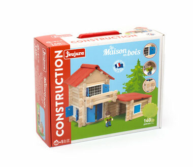 Jeujura  Dřevěná stavebnice 140 dílů Domeček / od 5 let