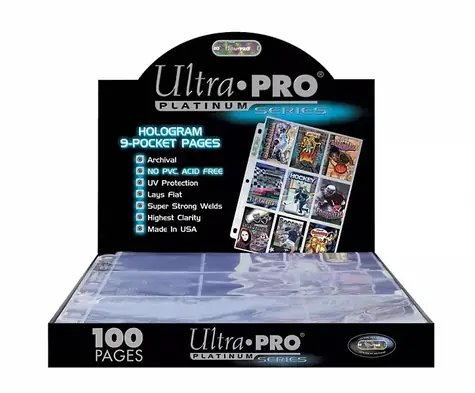 Ultra PRO: Platinum stránkové obaly na 9 karet / 100 ks