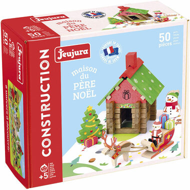 Jeujura Dřevěná stavebnice 50 dílů Dům Santy / od 5 let