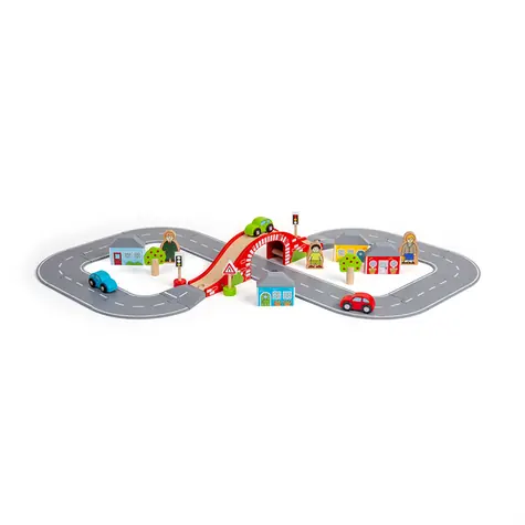 Bigjigs Rail Dřevěná silnice osmička / od 3 let 