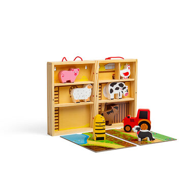 Bigjigs Toys Krabička na hraní farma zvířat / od 1,5 roku