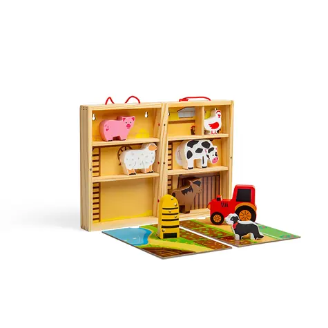 Bigjigs Toys Krabička na hraní farma zvířat / od 1,5 roku