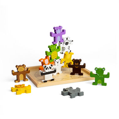 Bigjigs Toys Motorická balanční hra Divoká zvířata / od 1 roku