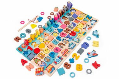 2Kids Toys Multifunkční deska vkládačka 6v1 / od 3 let