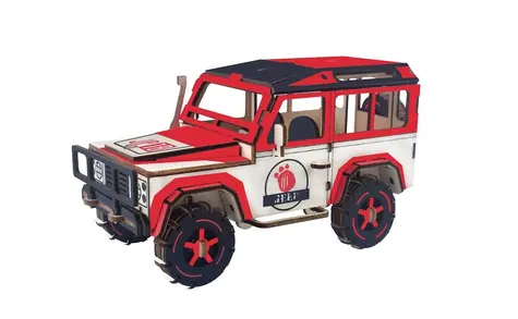 Woodcraft Dřevěné 3D puzzle SUV / 149 dílků / od 8 let / Obtížnost: jednoduchá